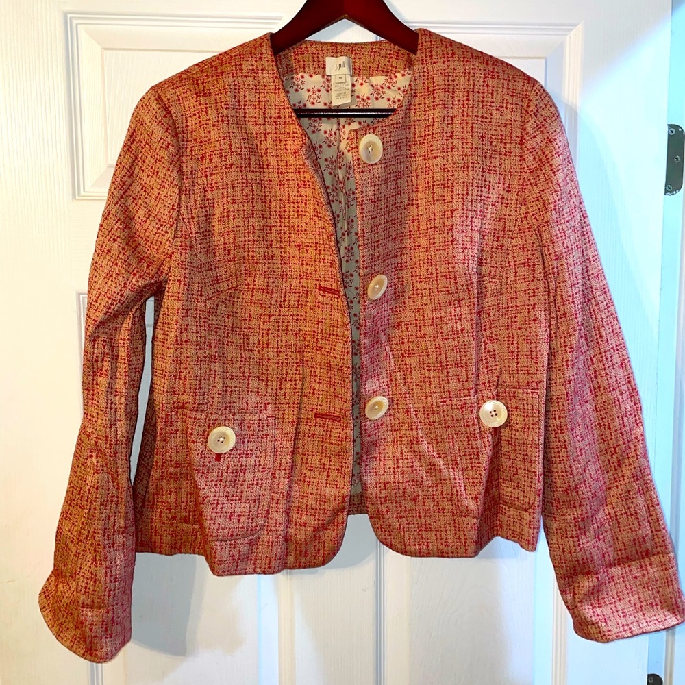 JJill coral and peach blazer.